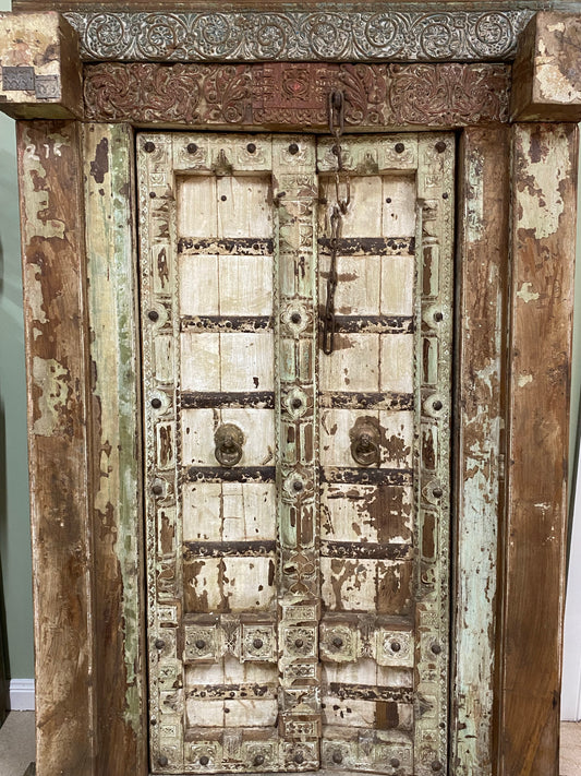 Vintage Haveli doors in frame