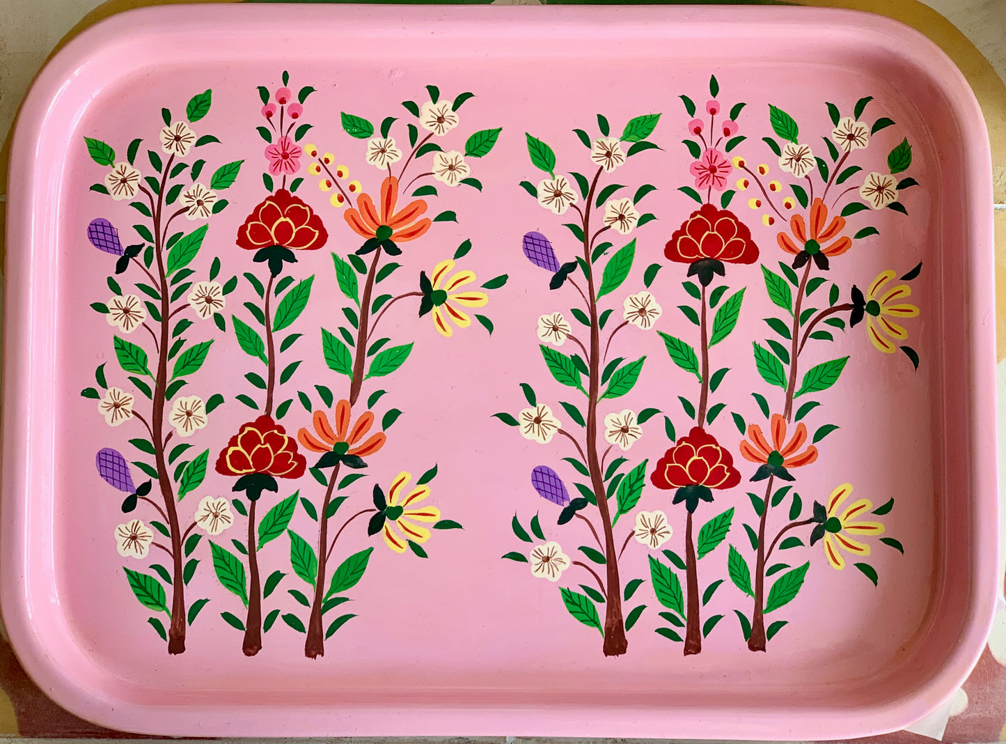 Enamel painted tray